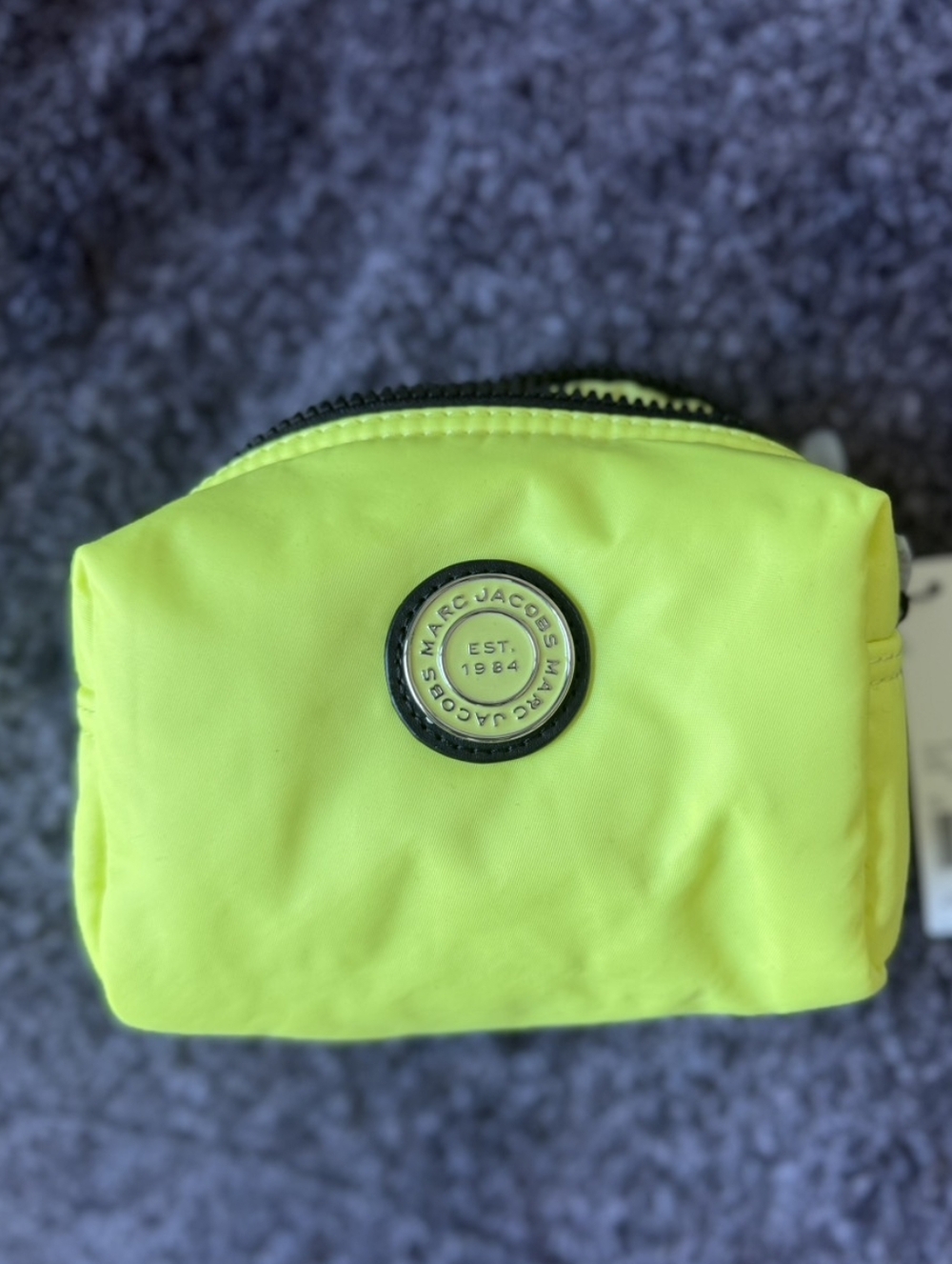 Marc Jacobs Neon Lime Nylon Cosmetic Pouch